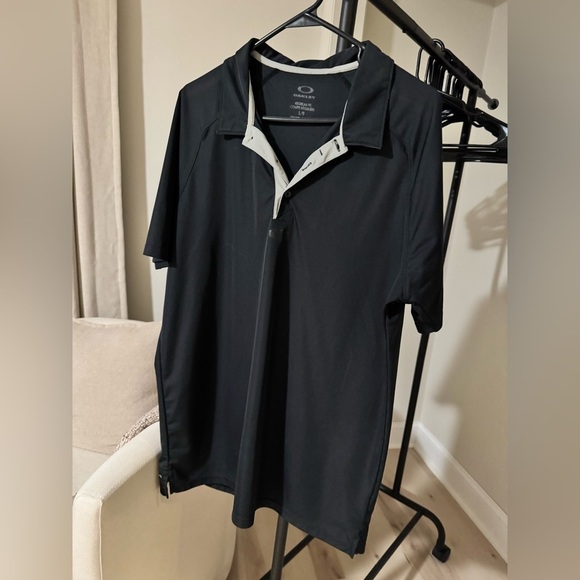Oakley Other - Oakley Black Polo Short Sleeve Shirt with Gray Trim